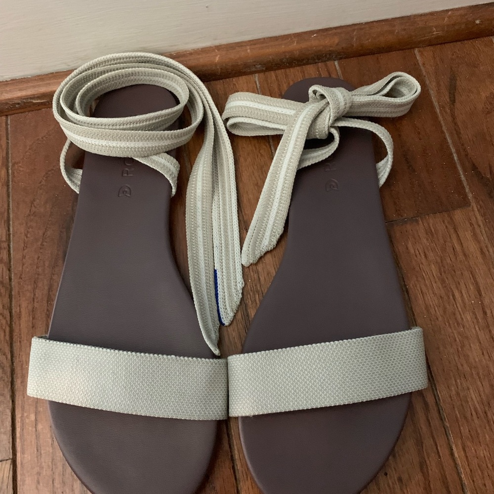 Rothy’s wrap sandal in sandcastle